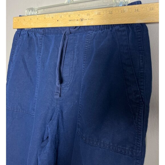 Gap Joggers Blue Linen Cotton Pull On Pockets Casual Summer Basic Womens S - Picture 4 of 7